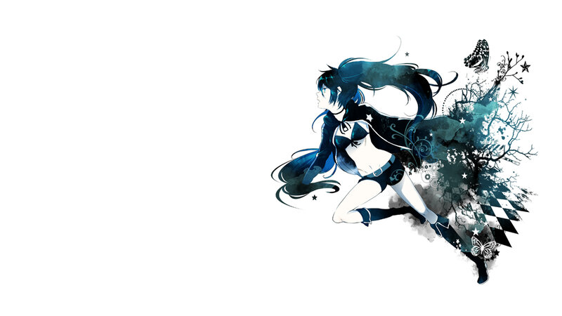 anime girl with blue hair