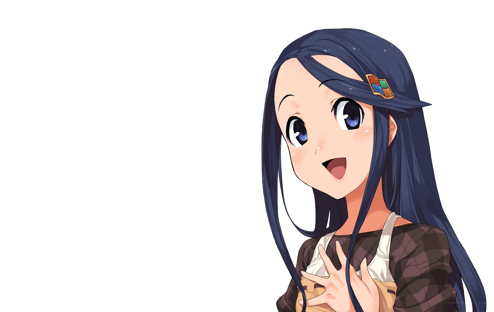 anime girl with blue hair