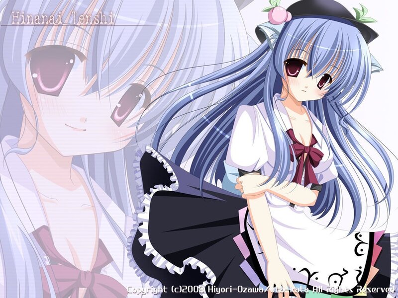 Anime girl with blue hair
