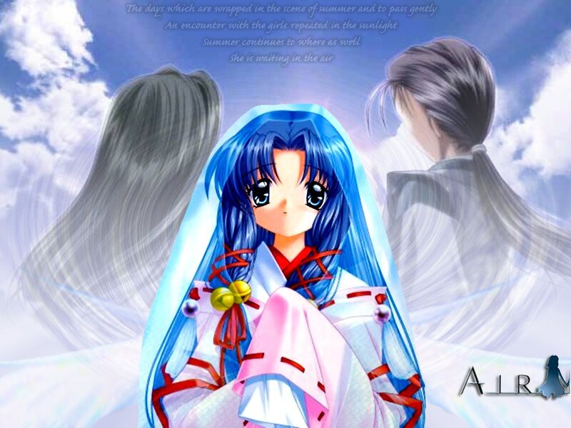 anime girl with blue hair