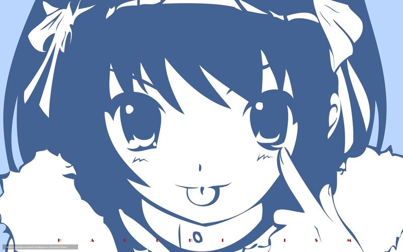 anime girl with blue hair