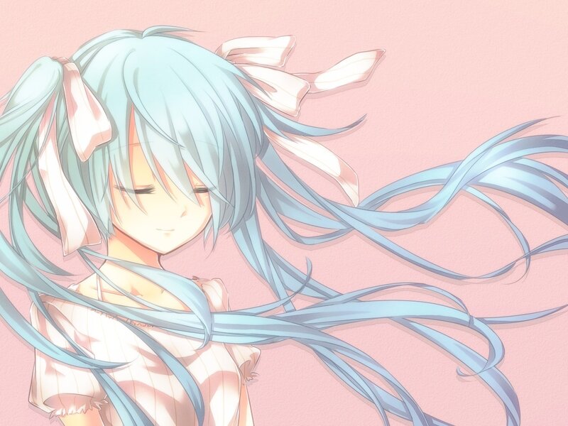 anime girl with blue hair