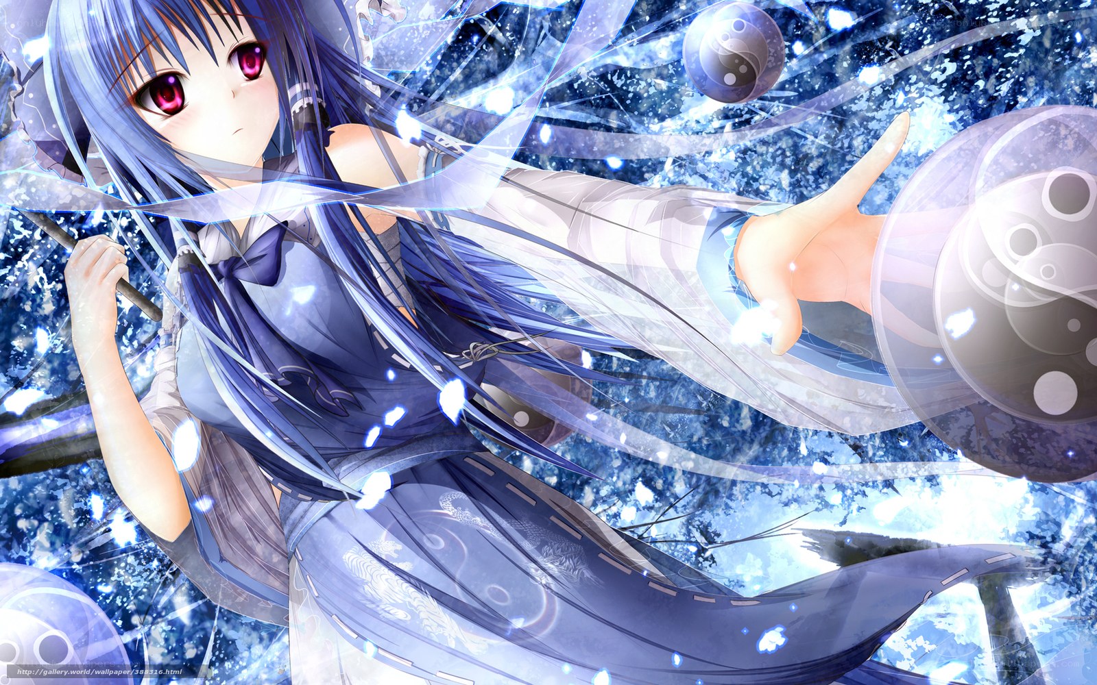anime girl with blue hair