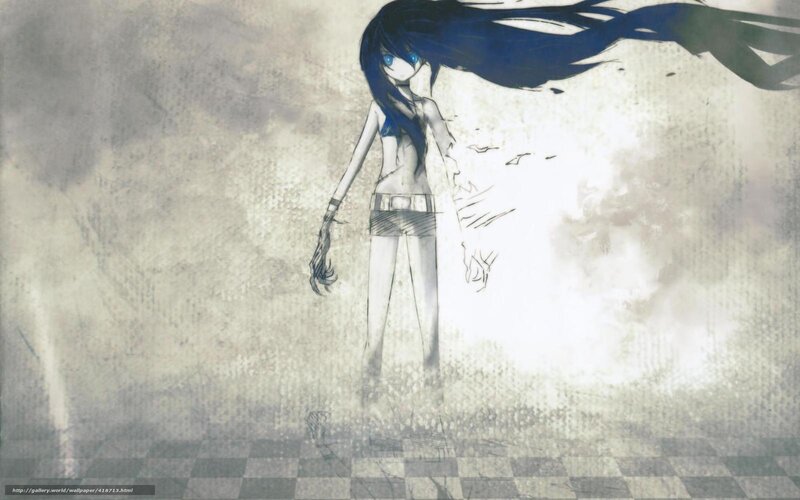 anime girl with blue hair