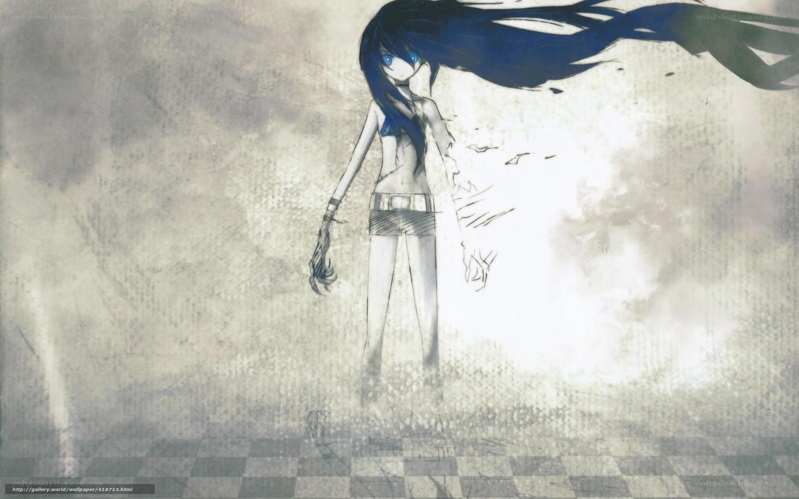 anime girl with blue hair