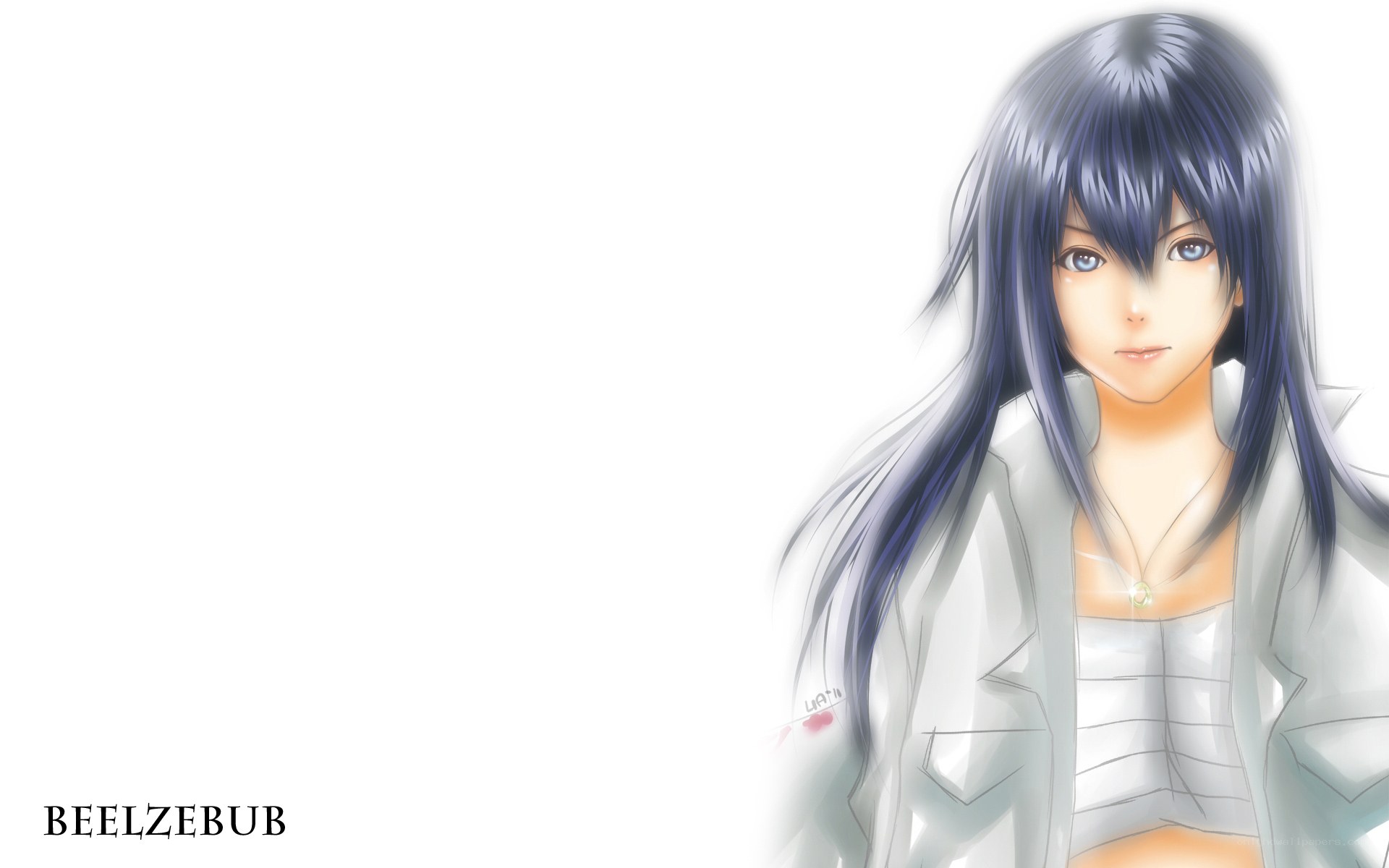 anime girl with blue hair