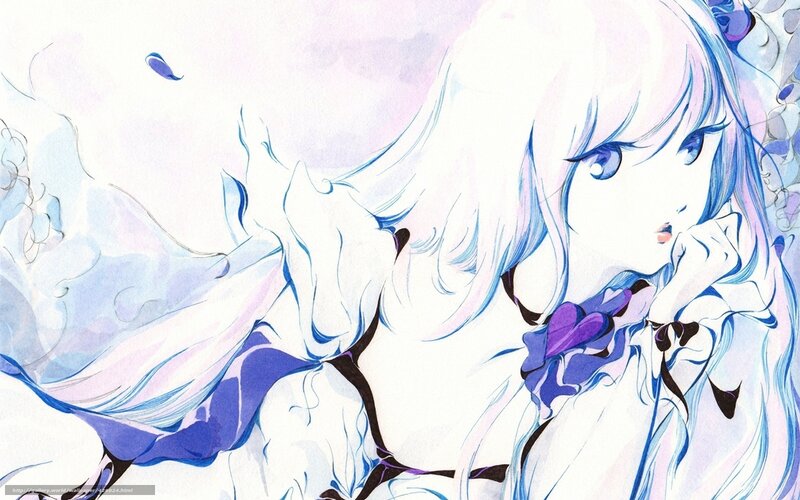 anime girl with blue hair