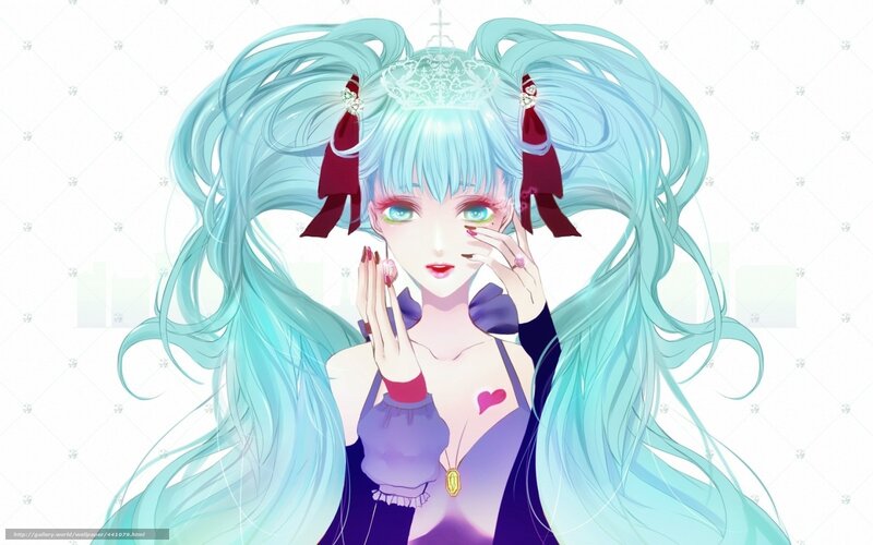 anime girl with blue hair