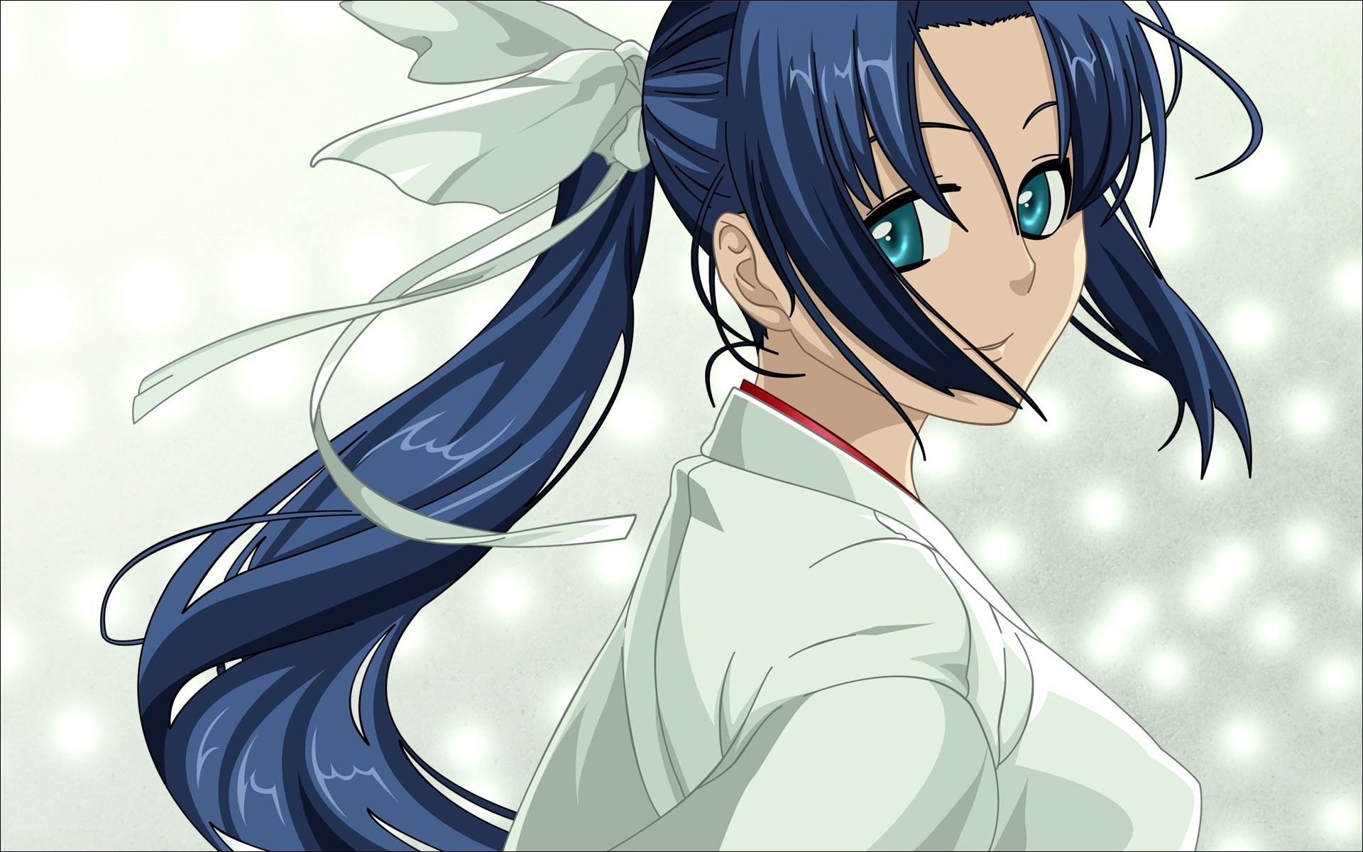 anime girl with blue hair