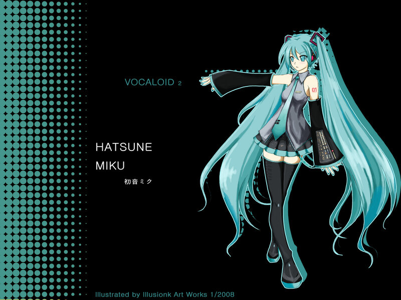 Anime Girl with Blue Hair — Black, Dynamic, Digital Art