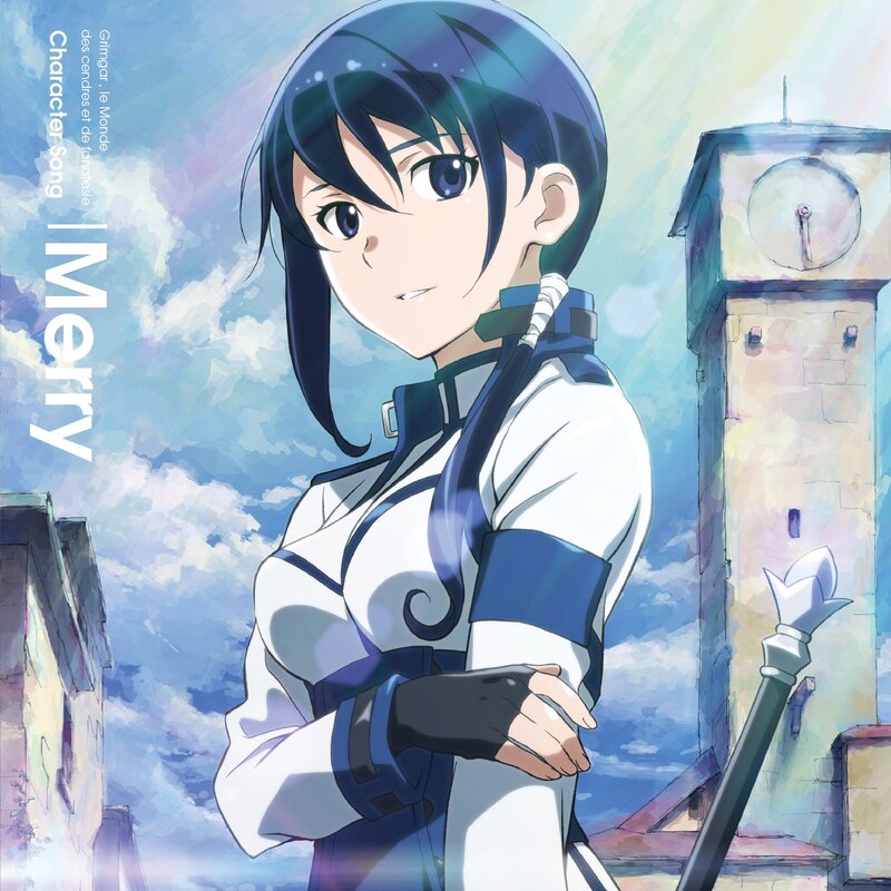 Anime Girl with Blue Hair — Calm, Afternoon, Clock Tower