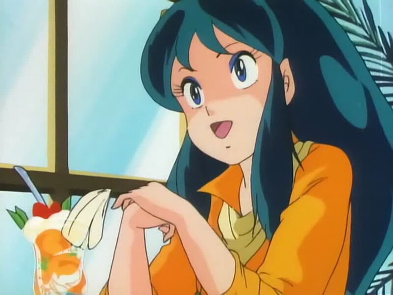 Anime Girl with Blue Hair — Calm, Afternoon, Drink