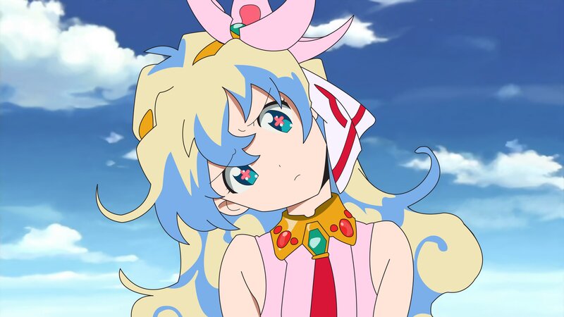 Anime Girl with Blue Hair — Calm, Afternoon, Sky