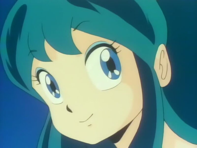 Anime Girl with Blue Hair — Calm, Blue Eyes, Ear