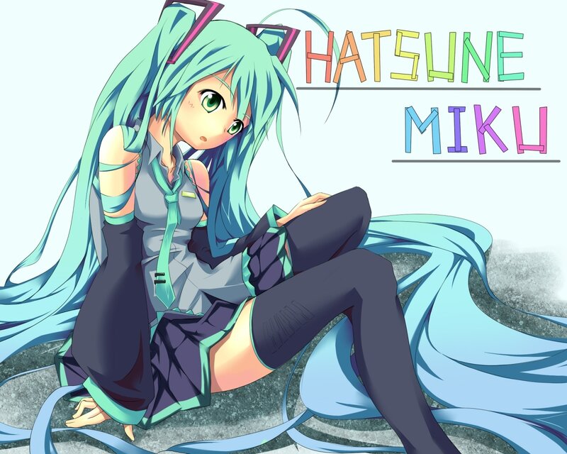 Anime Girl with Blue Hair — Calm, Digital Art, Long Hair, Skirt