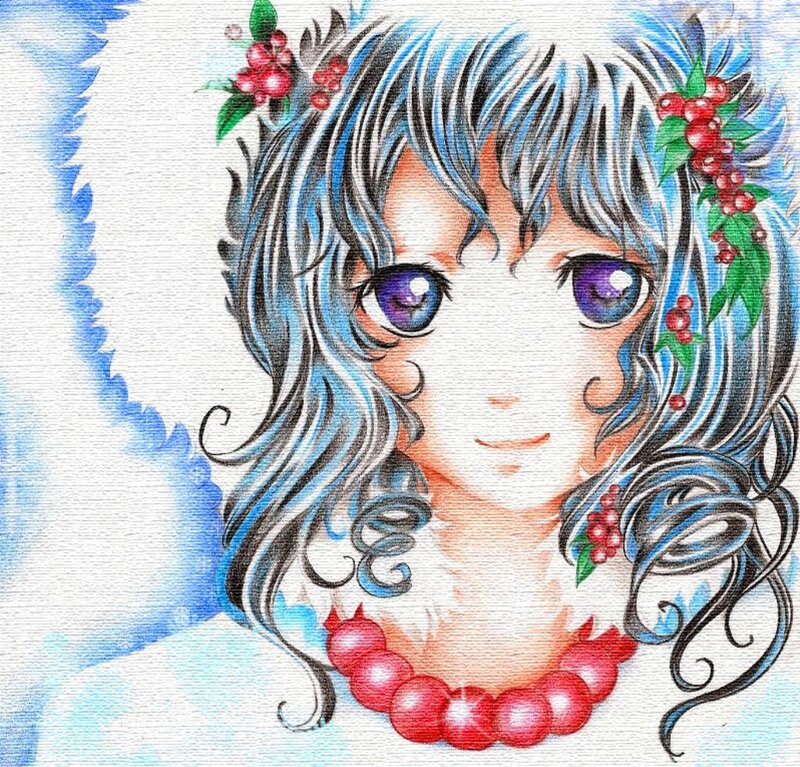 Anime Girl with Blue Hair — Calm, Manga