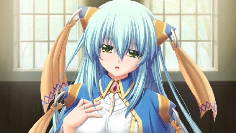 Anime Girl with Blue Hair — Calm, Morning
