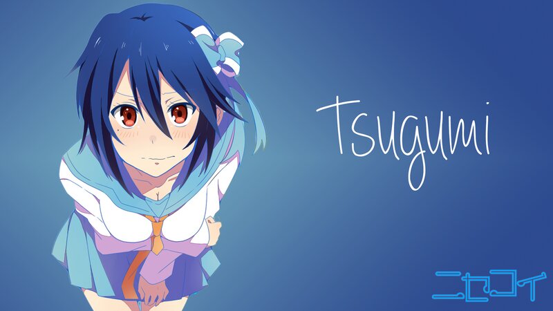 Anime Girl with Blue Hair — Calm, School Uniform, Bow