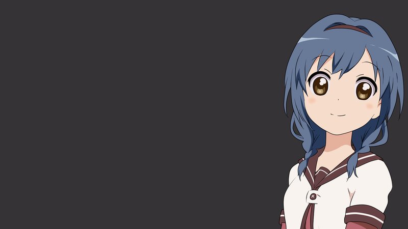 Anime Girl with Blue Hair — Calm, School Uniform, Braid