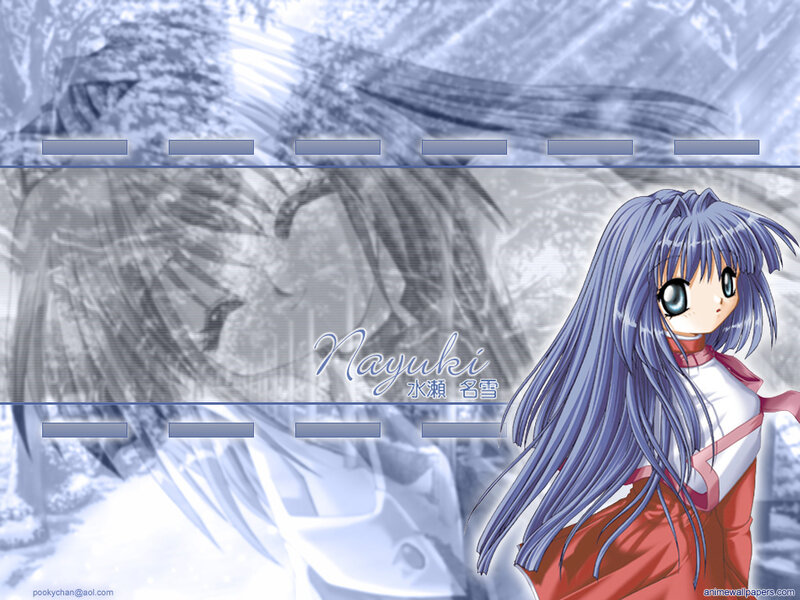Anime Girl with Blue Hair — Calm, Text, Eyes