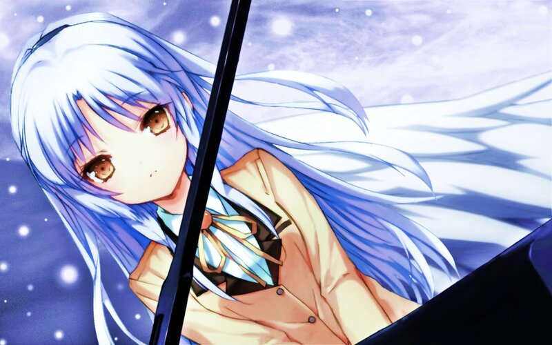 Anime Girl with Blue Hair — Calm, Winter