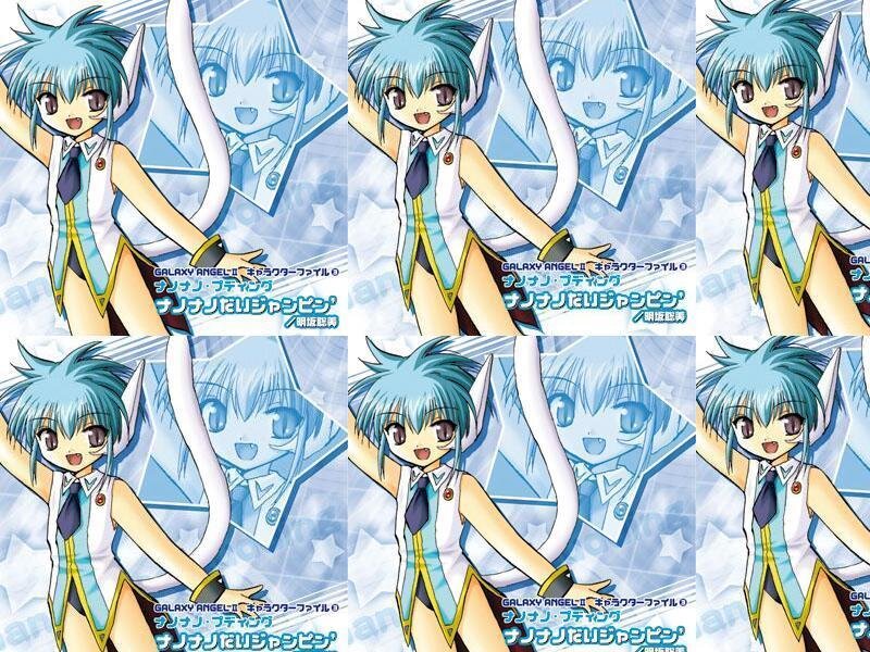 Anime Girl with Blue Hair — Cheerful, Character