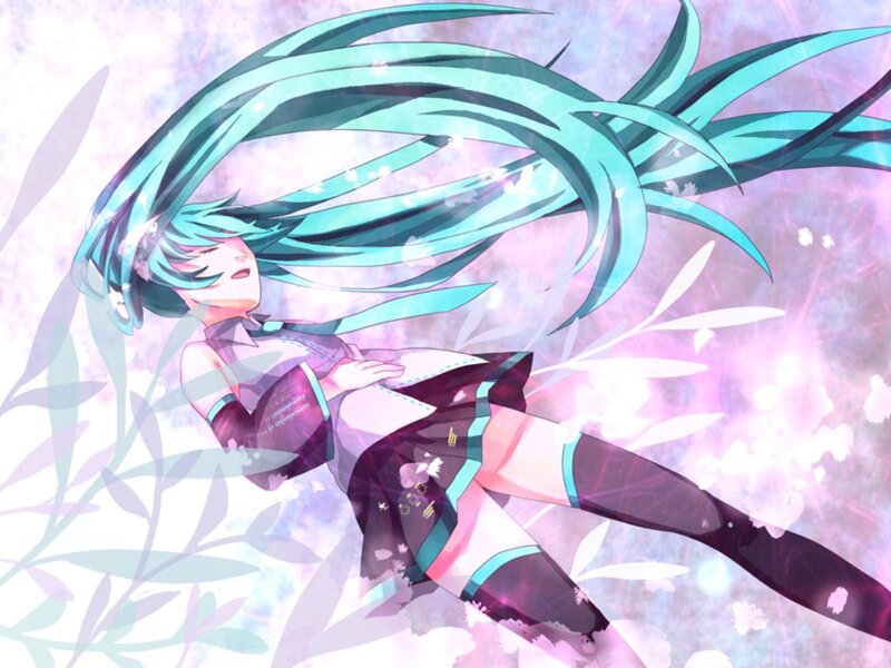 Anime Girl with Blue Hair — Cyan, Dreamy