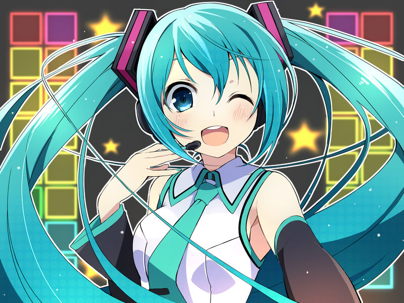 Anime Girl with Blue Hair — Cyan, Energetic, Night