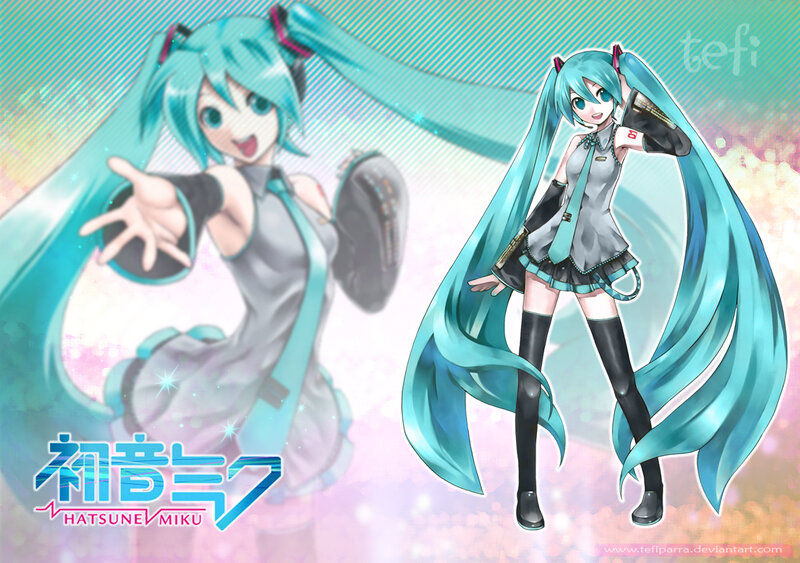 Anime Girl with Blue Hair — Cyan, Playful, Digital Art, Long Hair, Skirt