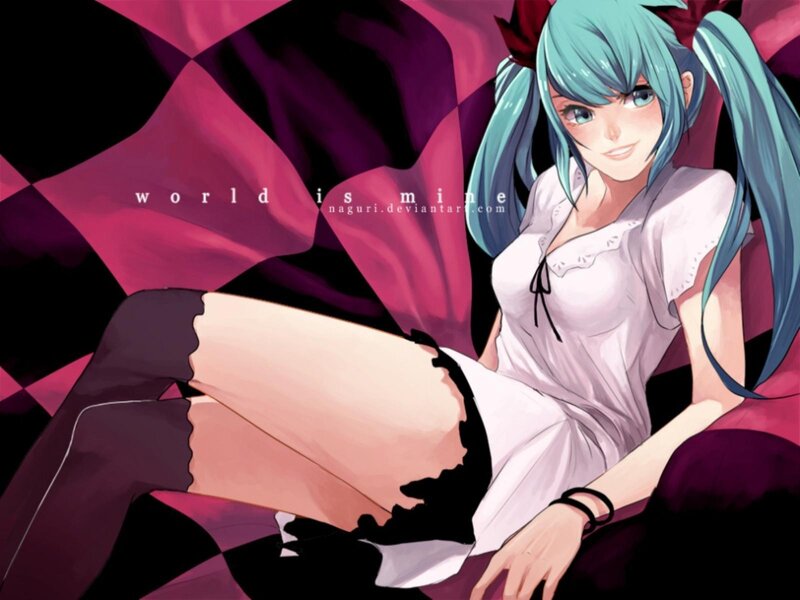 Anime Girl with Blue Hair — Cyan, Seductive