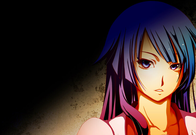 Anime Girl with Blue Hair — Dramatic, Blue Hair