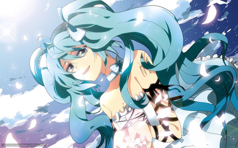 Anime Girl with Blue Hair — Dramatic, Night, Dress