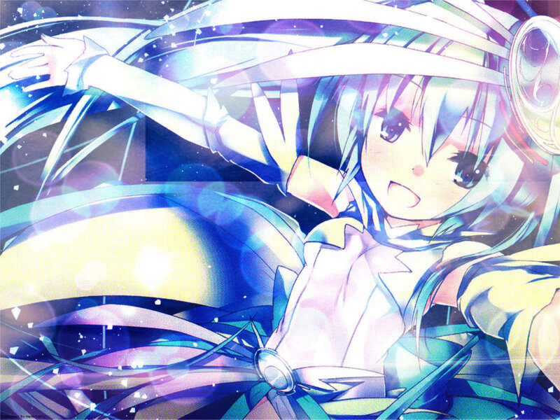 Anime Girl with Blue Hair — Dynamic, Blue Hair