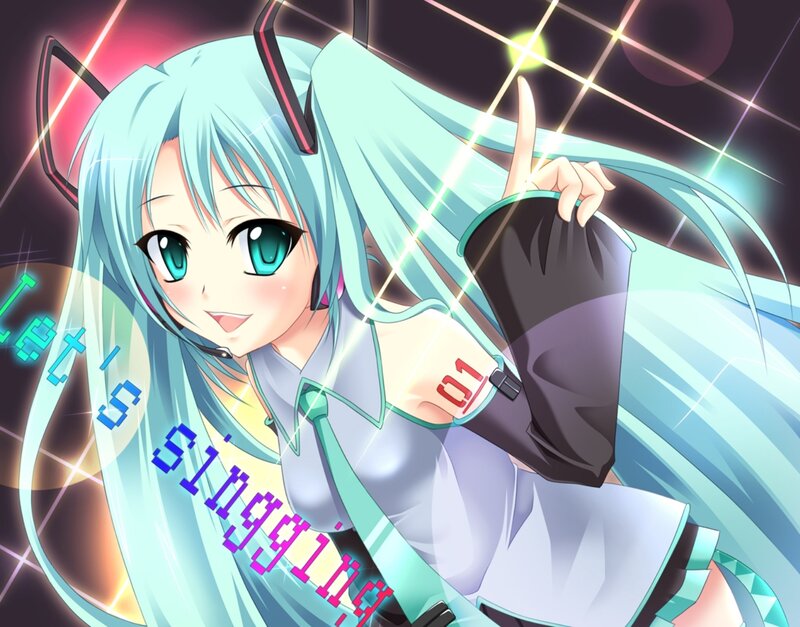 Anime Girl with Blue Hair — Energetic, Night, Digital Art, Cat Ears