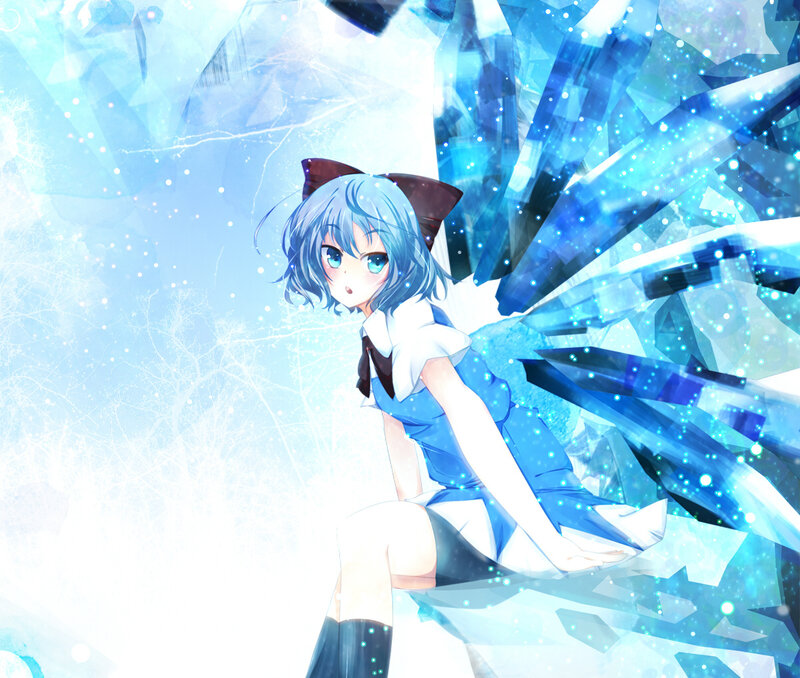 Anime Girl with Blue Hair — Fantasy