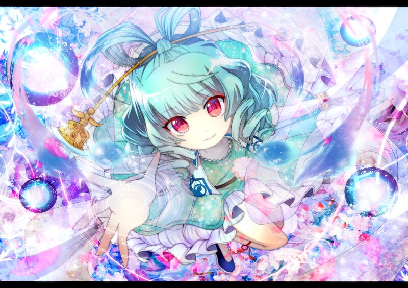 Anime Girl with Blue Hair — Magical, Digital Art, Magic