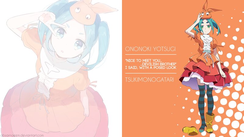 Anime Girl with Blue Hair — Orange, Playful