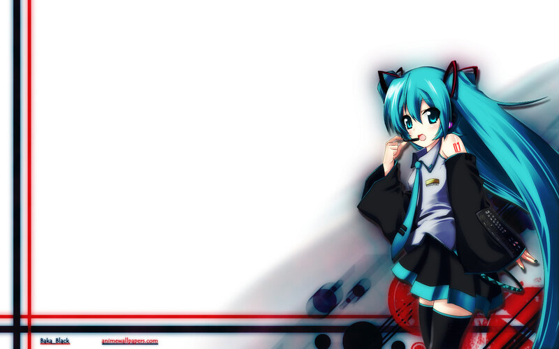 Anime Girl with Blue Hair — Playful, Cat Ears