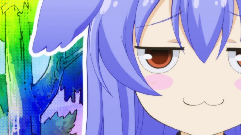Anime Girl with Blue Hair — Playful, Eyes, Cheeks
