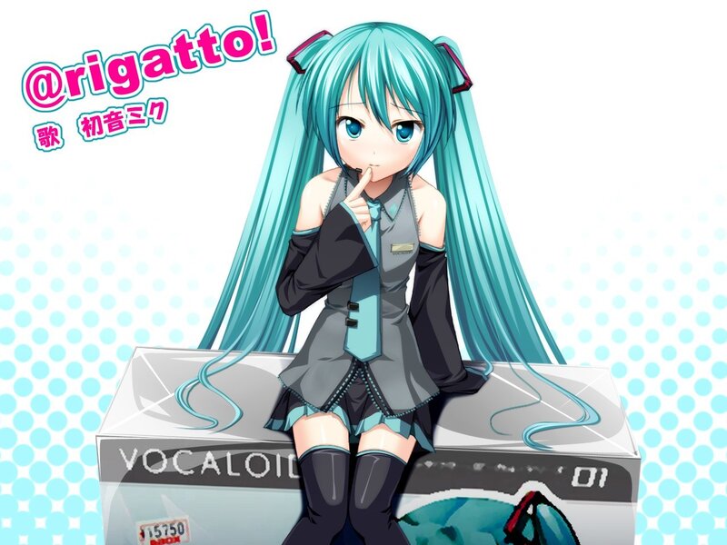 Anime Girl with Blue Hair — Playful, Long Hair, School Uniform, Box