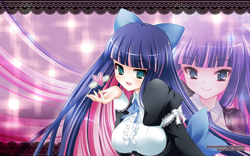Anime Girl with Blue Hair — Purple, Playful