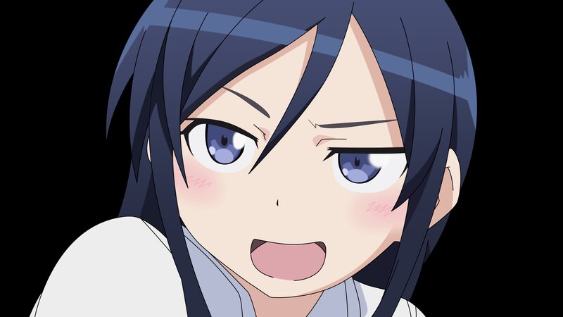 Anime Girl with Blue Hair — Surprised, Blue Eyes, Blush Marks