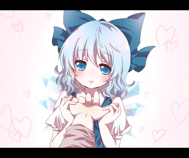 Anime Girl with Blue Hair — White, Sweet