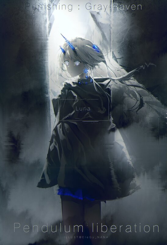 Anime Girl with Blue Horns