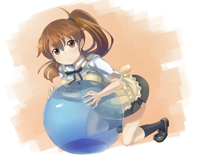anime girl with blue orb