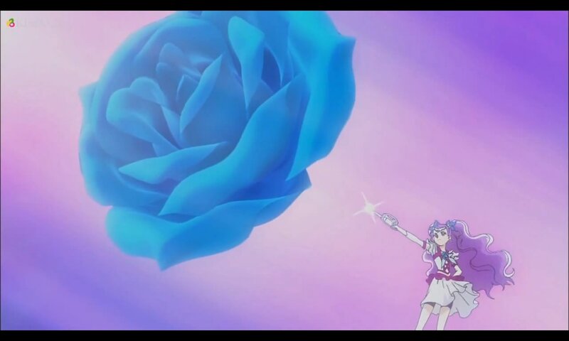 Anime Girl with Blue Rose — Magical
