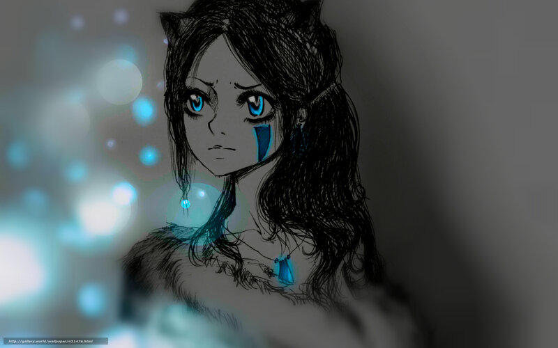 anime girl with blue tears