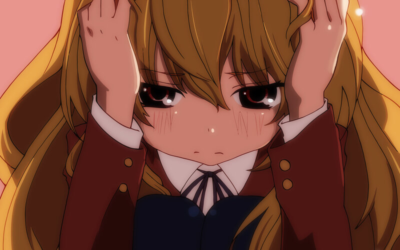anime girl with blush