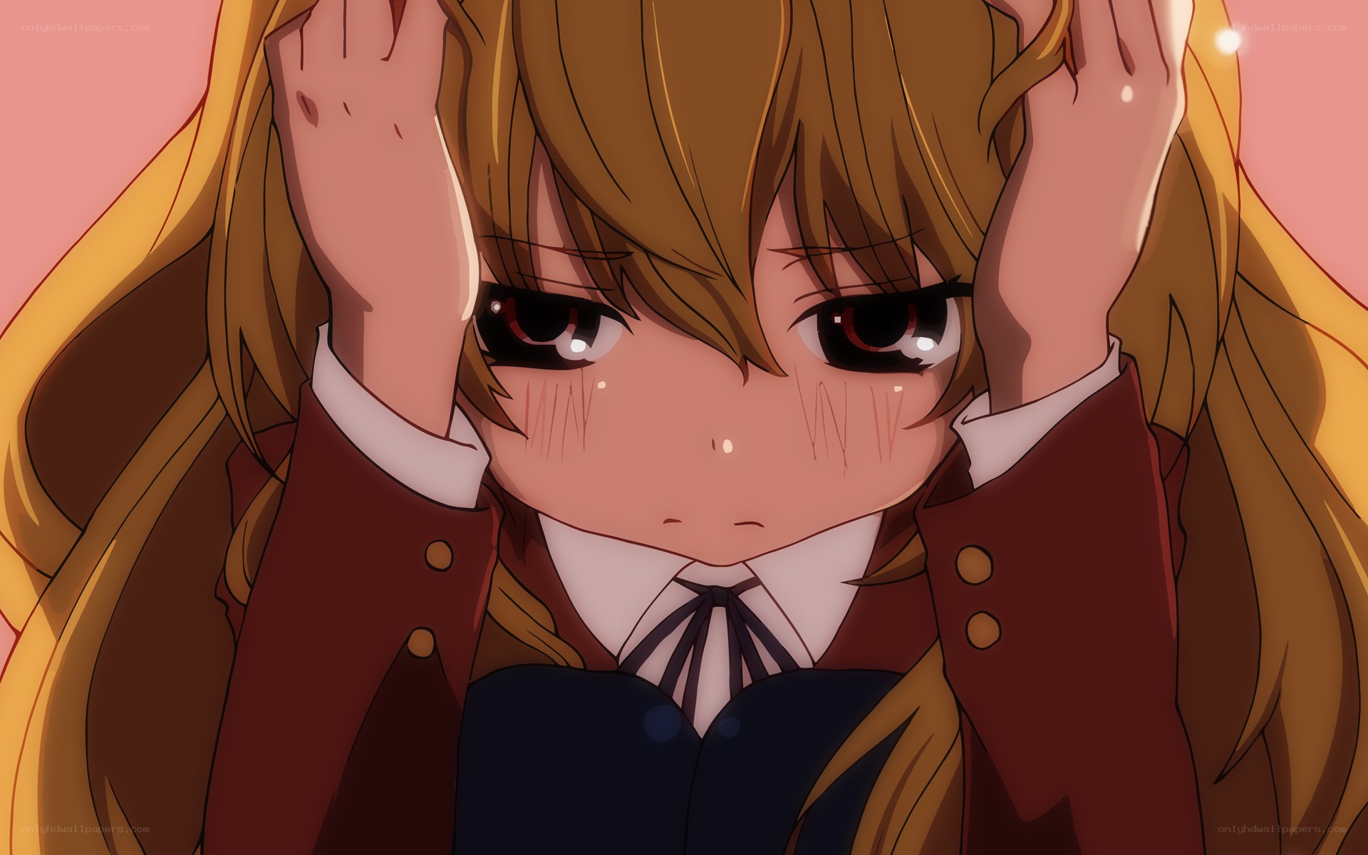anime girl with blush