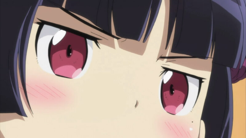 anime girl with blush